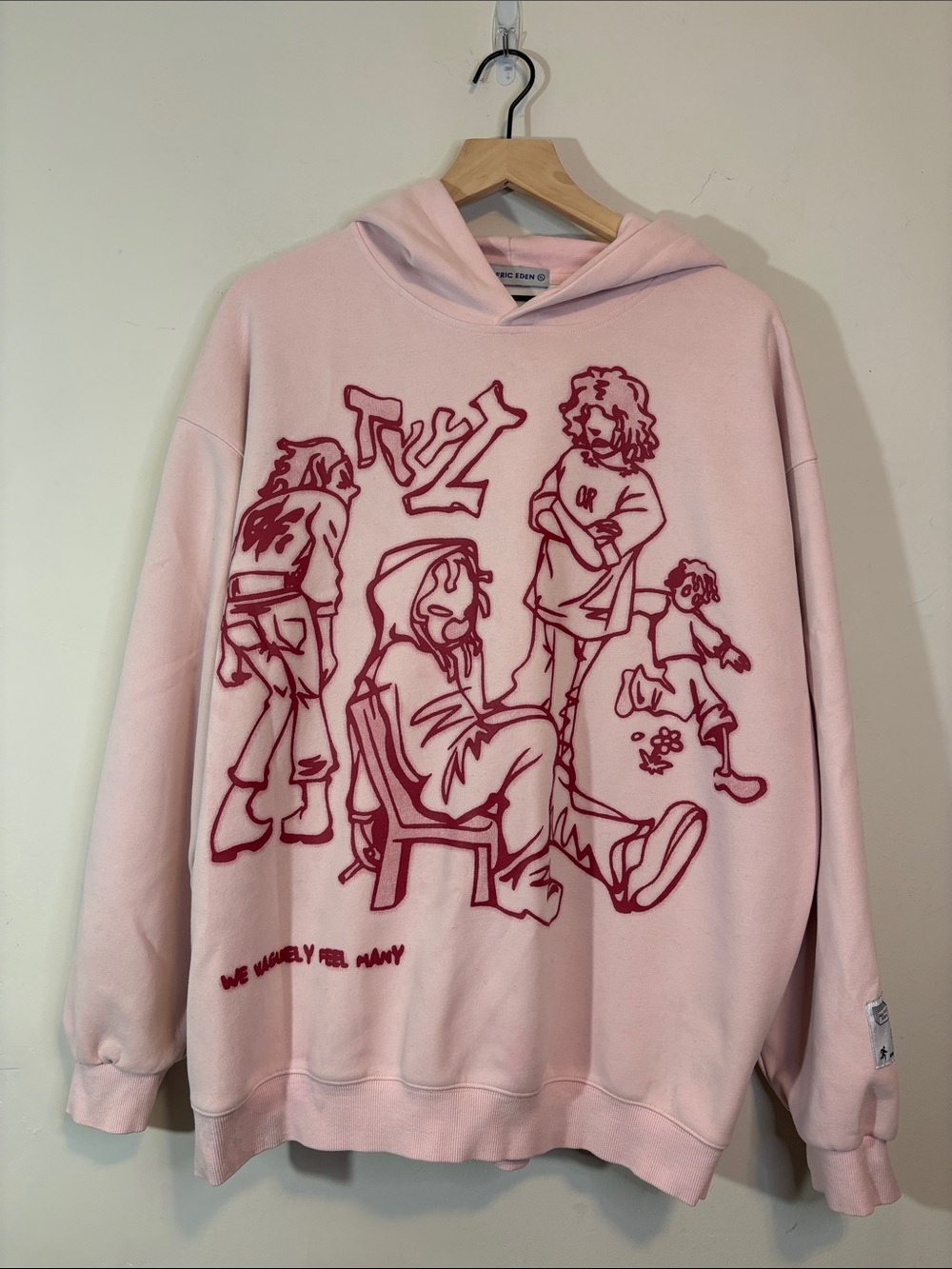 Aelfric Eden Cartoon Figure "We Vaguely Feel Many" Pullover Hoodie Y2K Harajuku